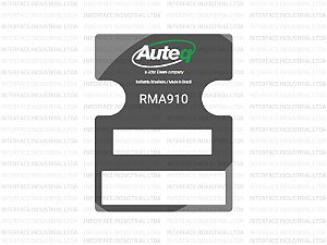 Etiqueta para equipamento Auteq RMA910
