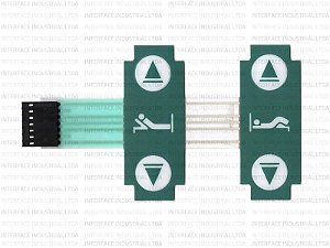 Teclado de Membrana para Cama Hospitalar Stryker GoBed 04 Teclas Lado Direito IP1210