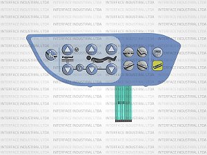 Teclado de membrana para Cama Hill-Rom - IP0920