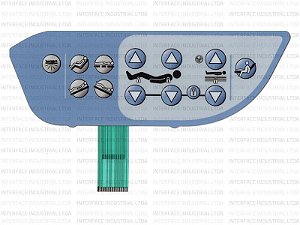 Teclado de membrana para Cama Hill-Rom 175522 - IP0965