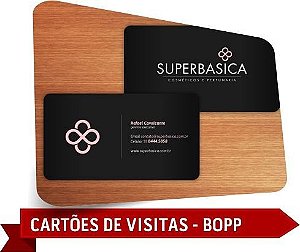1000 - Cartões de Visita Laminação BOPP + Verniz Local F/V