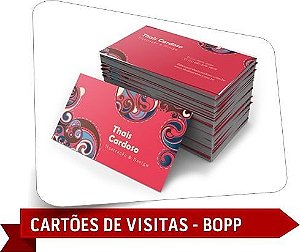 1000 - Cartões de Visita Laminação BOPP + Verniz Local F/V