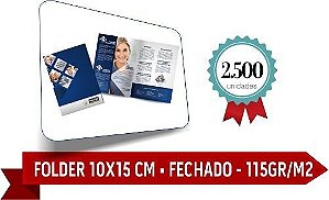 2.500 FOLDER 10X15 FECHADO ! 15X20 ABERTO - 115GR/M2