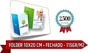 2.500 FOLDER 10X20 FECHADO ! 20X30 ABERTO - 115GR/M2