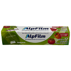 Alpfilm Zip Lock - 18cm x 22,5cm (12 Un. por embalagem) - 1un
