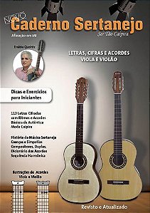 Caderno Cifras Viola Caipira Sertanejo Raiz Vol.4 – 49 Músicas em