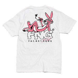 Camiseta - Pantera cor de Rosa - Just Fuck - Branca