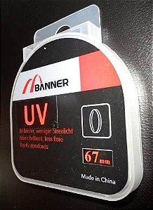 Filtro Uv Para Câmeras - Banner 67mm - Frete Grátis!!!