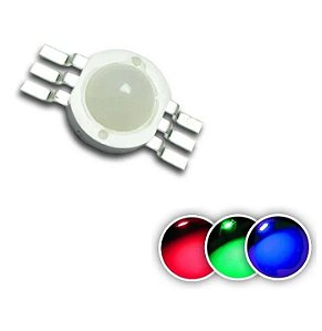 Power LED 3W RGB LENTE DIFUSA LEITOSA 6 PINOS SMD K3012