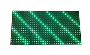 Modulo Painel LED P10 Verde 32x16cm HUB12 P10 (1R) Externo SMD K2992