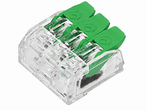 Bloco de Emenda Rapida 3 Polos 450V 32A Para Cabos até 4mm