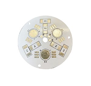 Placa Para 3 LED RGB 6 Pinos 42mm Metal Core 32730