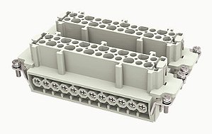 Inserto de Tomada Multipolar Fêmea 48 vias + PE 16A 500V