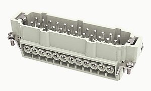 Inserto de Tomada Multipolar Macho 24 vias + PE 16A 500V