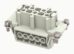 Inserto de Tomada Multipolar Fêmea 10 vias + PE 16A 500V