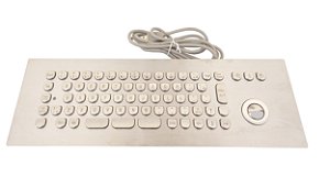 Teclado Industrial Inox Trackball ABNT2 USB IP65 NLB-77C-W2