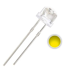 LED 5mm Amarelo Âmbar Alto Brilho 585-590nm Straw K0742