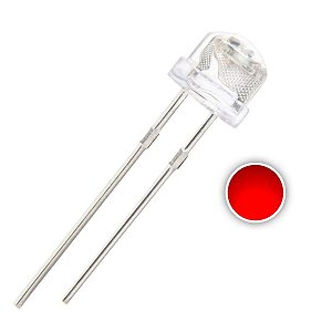 LED 5mm Vermelho Alto Brilho 620-630nm Straw K0739