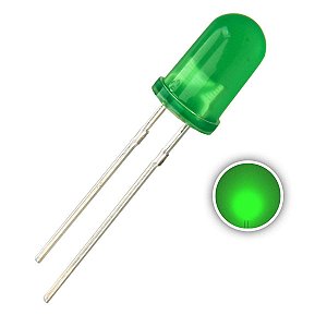 LED 5mm Difuso Verde 520-525nm K1228