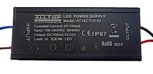 Fonte Driver para 4 a 6 LEDs de 2W ou 3W Bivolt IP67 K1736