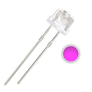 LED 5mm Rosa Alto Brilho 250mcd Straw K1323