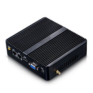 Mini PC Fanless 4GB RAM DDR3L / 60GB mSATA SSD / Proc Quad Core J1900 / 2x Gigabit LAN / Wifi / Win10 K2642