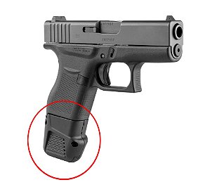 Prolongador Extensor Bumper Carregador Glock G42/G43 +4 Israelense