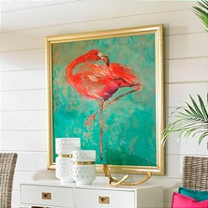 Pintura Em Tela Quadro Decorativo Flamingo