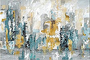 Quadro decorativo - Pintura em tela abstrato moderno