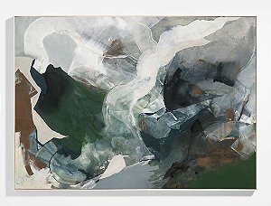 Pintura em tela abstrato "Onde o Silêncio Respira"