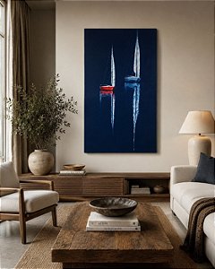 Quadro Decorativo Veleiros Pintura Para Sala