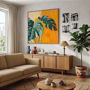 Quadro Decorativo Costela-de-Adão Pintura Decorativa