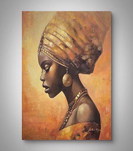 Quadro pintado a mão pintura Oxum africana