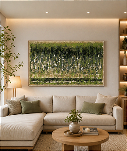 Quadro abstrato pintura em tela feita á mão texturizada
