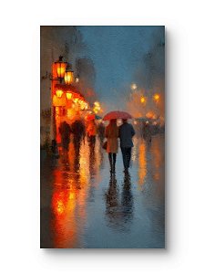 Pintura em tela Casal Romântico quadro 100% feito a mão