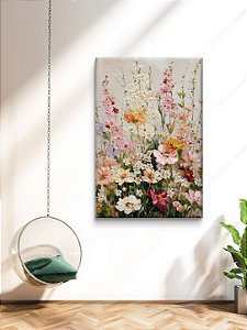 Pintura em tela quadro Decorativo pintado a mão com relevo de tinta - efeito 3D-