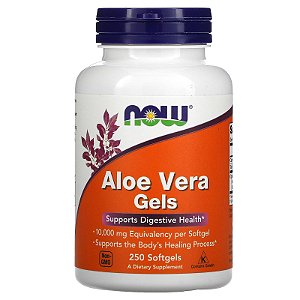 Aloe Vera em Gel, 250 Cápsulas Softgel, Now Foods