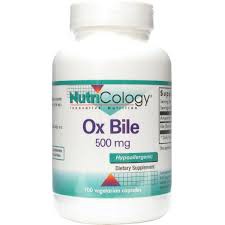 Ox Bile 500 mg 100 Cápsulas