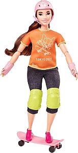 Boneca Barbie Esportista Skatista Olímpiadas Tokyo 2020