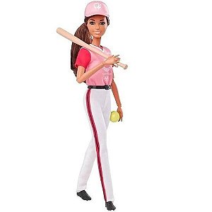 Boneca Barbie Jogos Olimpicos Tokyo 2020 Softball Morena