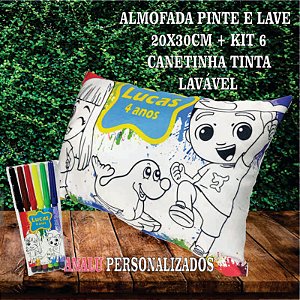 Almofadinha Personalizada Pinte e Lave