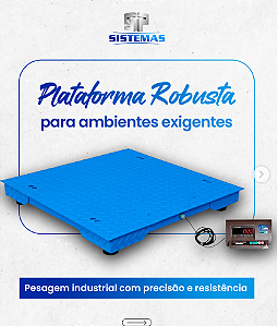 Balança Eletrônica Digital Plataforma Chapa Xadrez 1,2 m x 1,2m