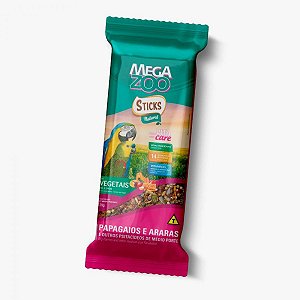 STICK MEGAZOO STK PAPAGAIOS E ARARAS VEGETAIS 120G