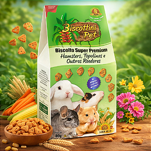 Biscoito Biscottini Pet Super Premium Roedores