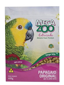 Ração Megazoo Papagaio Original Large Bits 600g