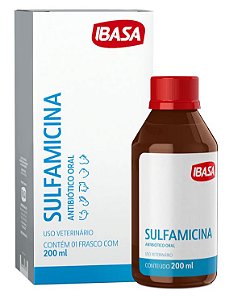 Sulfamicina Ibasa 20ml e 200ml - Antibiótico Sulfadimetoxina + Neomicina