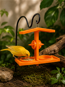 Comedouro Suspenso Pequenas aves 3D