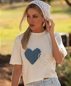 Tshirt pérolas - 5140