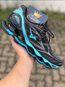 mizuno pro 6 preto com azul