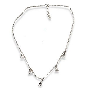 COLAR CHOKER PONTOS DE LUZ TRIÂNGULOS ESTRELA